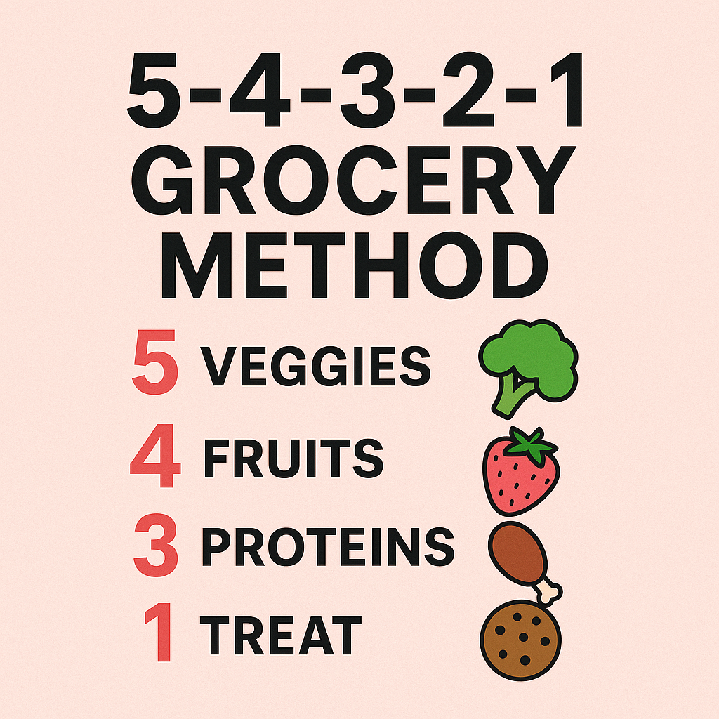 The 5-4-3-2-1 Grocery Method – Baddies and Budgets