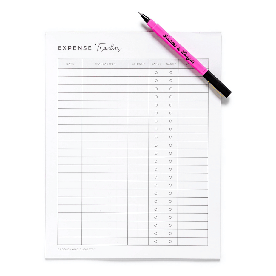 Track Note Pad The Expense Tracking Notepad – Baddies and Budgets
