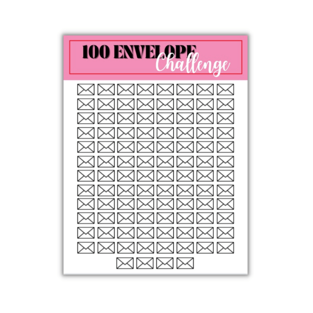 100 Envelope Challenge | Downloadable | Budgeting Tracker